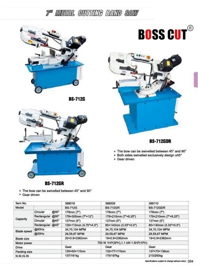 Metalband saw machine blade